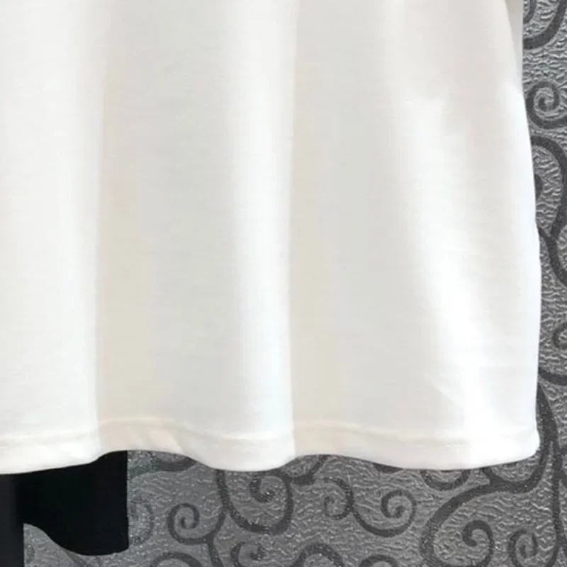 OCEANLOVE wiosna lato T Shirt damski 3D kwiaty Ins moda Vintage Ropa De Mujer eleganckie proste słodkie solidne koszulki