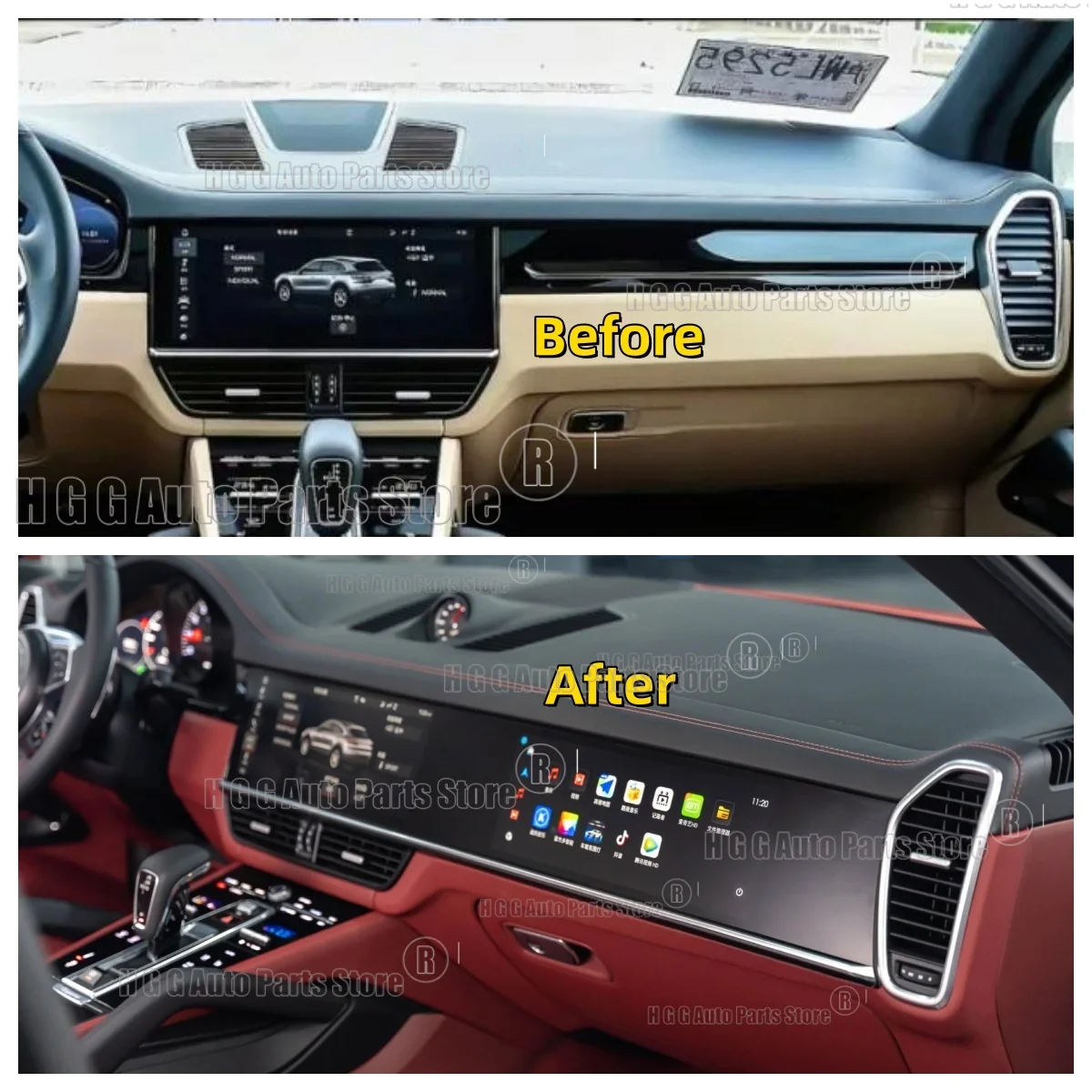 

Автомобильное радио Android для Porsche Cayenne 2018 2019-2023, мультимедийный стереоплеер с двойным экраном, CarPlay, авто GPS-навигация, головное устройство