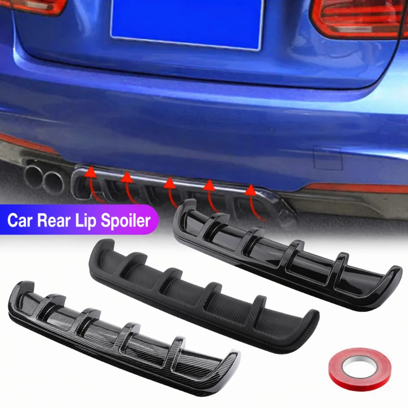 Universal Car Modification Accessories Rear Bumper Cover Trim Shark Fin Spoiler Lip Diffuser Auto Bumper Protector Cover Board