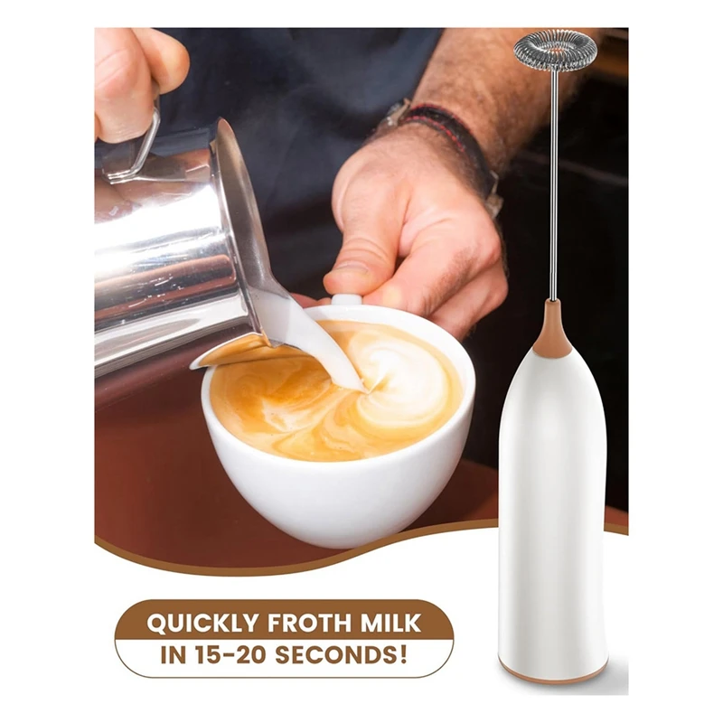 Milk Frother Rechargeable, Rechargeable Milk Frother Handheld Powerful Coffee Frother For Coffee Latte, Cappuccino Easy To Use