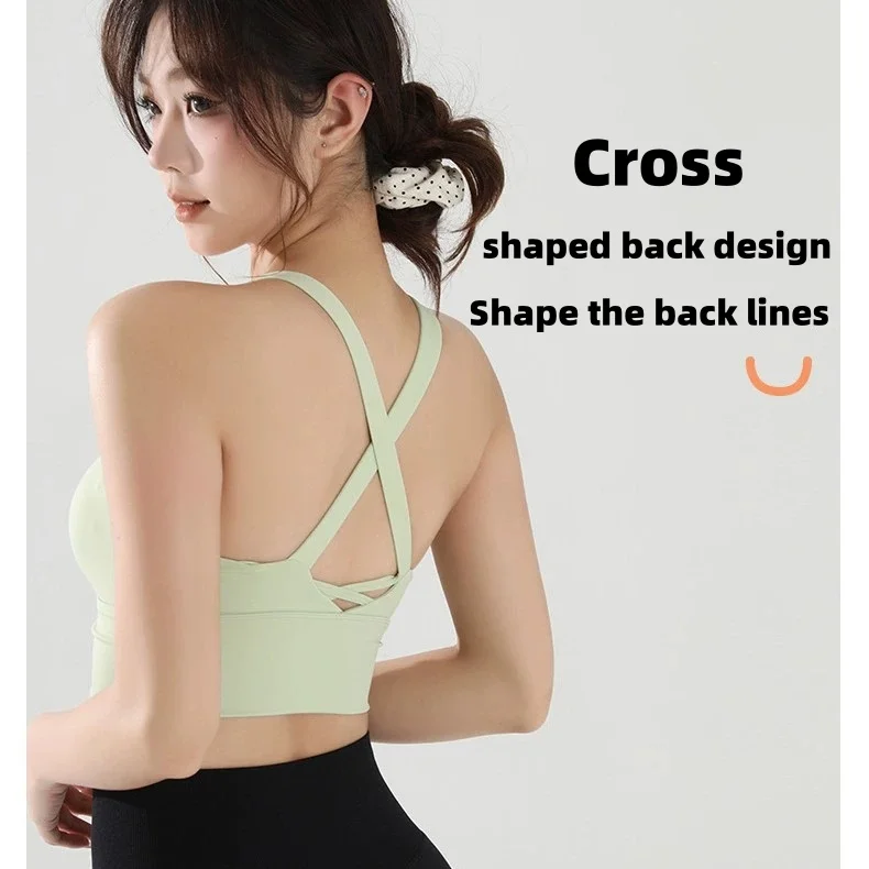 One-piece high-intensity professional running sports bra for yoga and fitness in summer