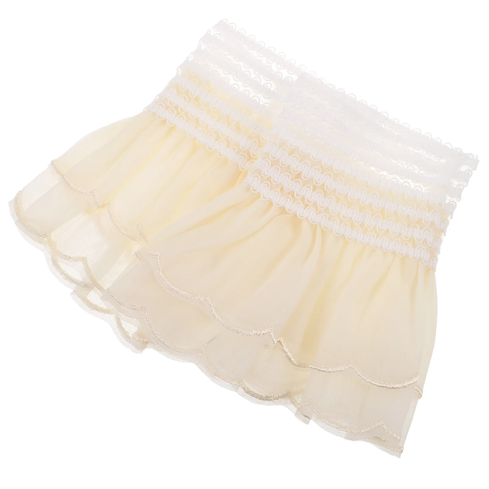 1 زوج المرأة الدانتيل انفصال الأكمام الأبيض مطوي القرن الأصفاد المطرزة النسيج الأصفاد Diy بها بنفسك الخياطة الحرفية النسيج اكسسوارات #2