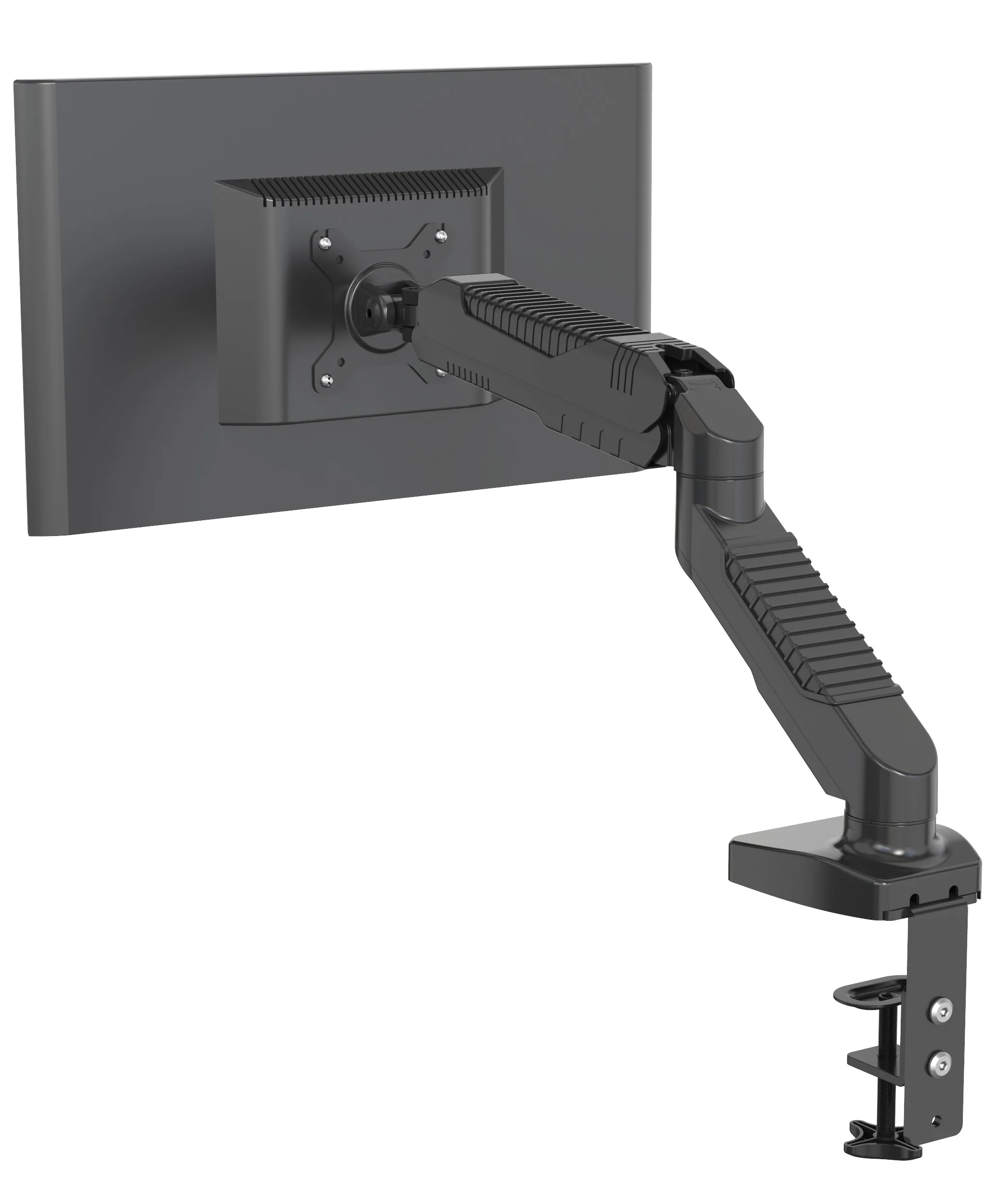 New Single Gas Spring Height Adjustable Monitor Mount with 90 Degrees Tilt for 15-27
