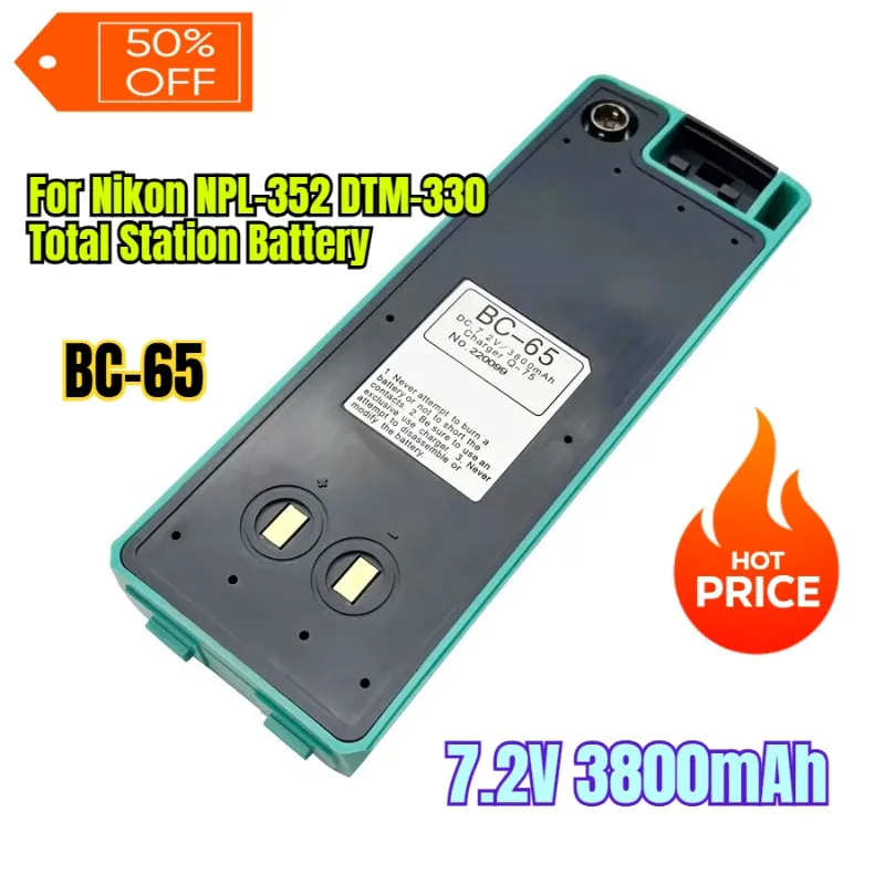 

7.2V 3800mAh BC-65 for Nikon NPL-352 DTM-330 Total Station Battery