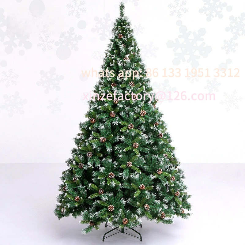 

Customizable Deluxe Encrypted Automatic White Snowflake Pine Cones Christmas Tree