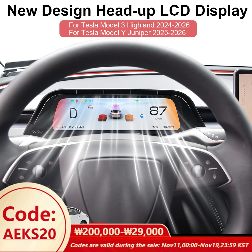 Onlysay novo design head up display com suporte de ventilação de ar sem fio carplay touchscreen para tesla modelo 3 highland modelo y juniper