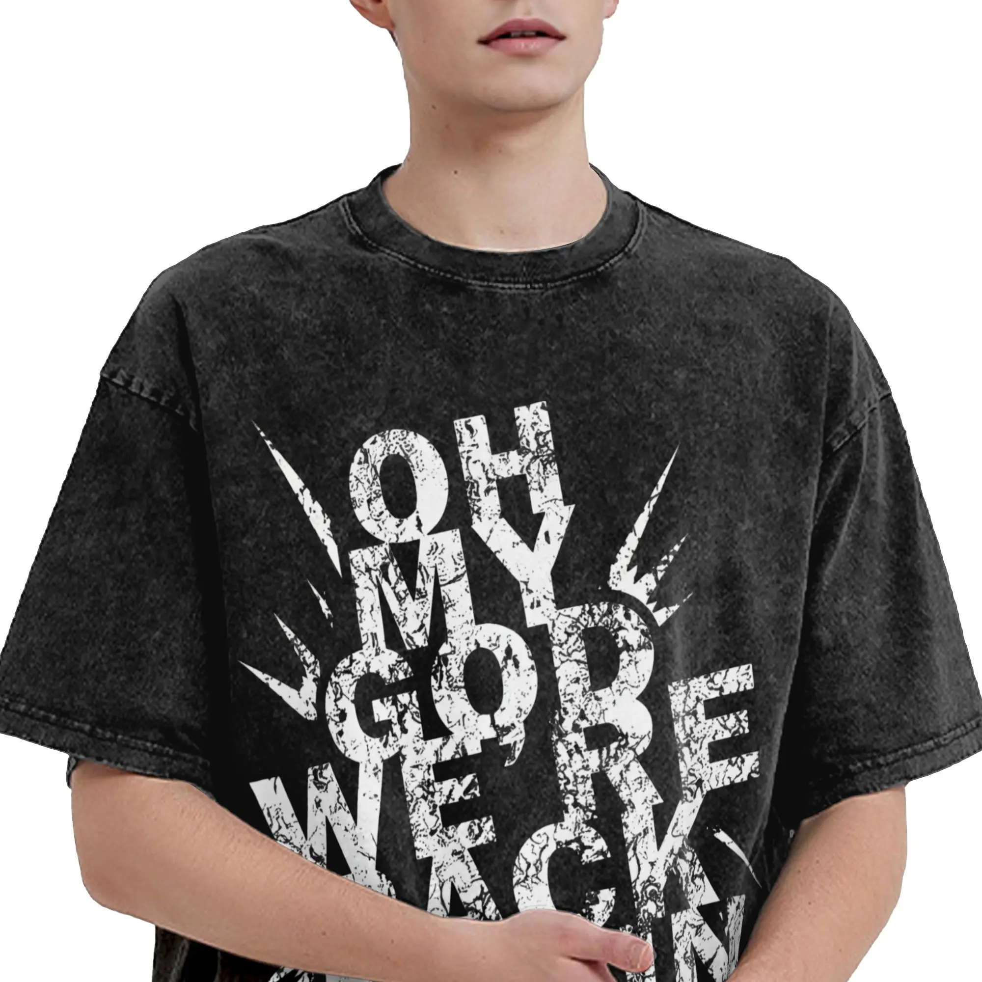 Backstreets Boy T Shirt Men 100% Cotton Funny T-Shirts Crewneck OH MY GOD WE'RE BACK AGAIN  Tees Short Sleeve Tops Plus Size