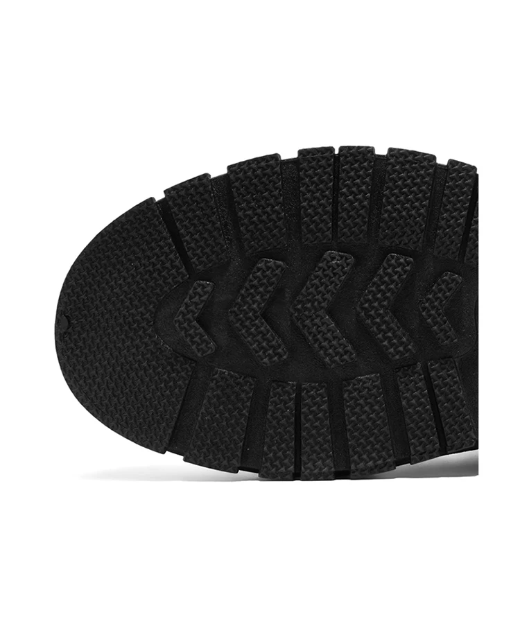Britischer Stil Schwarze Hohe Arbeitsstiefel, Plattform-Höhenverstellbare Knöchelstiefel für Outdoor & Pendeln – Detail 4