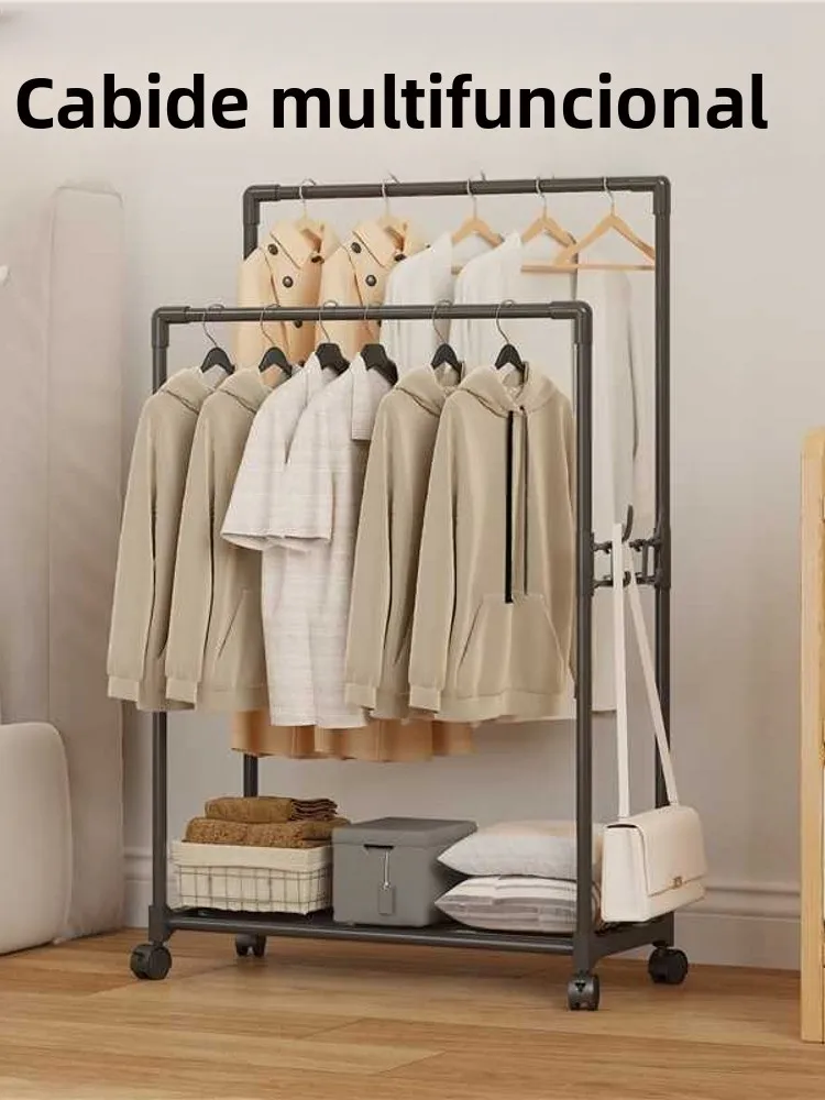 stendibiancheria-a-doppia-asta-da-pavimento-appendiabiti-semplice-scarpiera-mensola-mobile-regolabile-per-balcone-camera-da-letto-uso-domestico