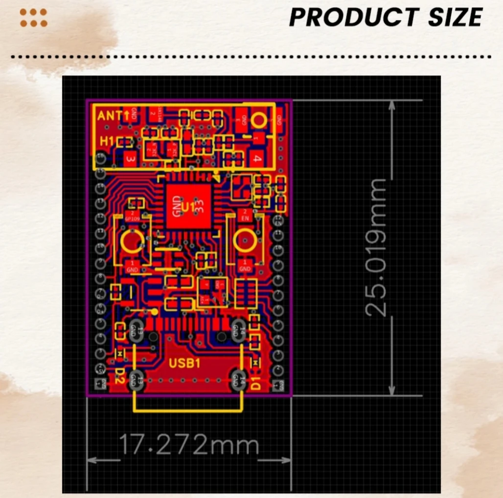 Für ESP32-C6 Entwicklungsboard RISC-V 32-Bit N4 Flash 2.4G WiFi 6 BLE5.0 IoT Drahtlosmodul mit RGB-Licht – Detail 2