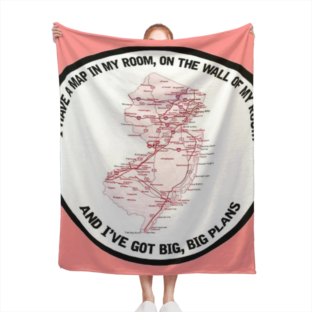 maps - the front bottoms Medium Blanket Fluffy Soft Bedroom Decor Sofa Blankets Comforter Home and Decoration