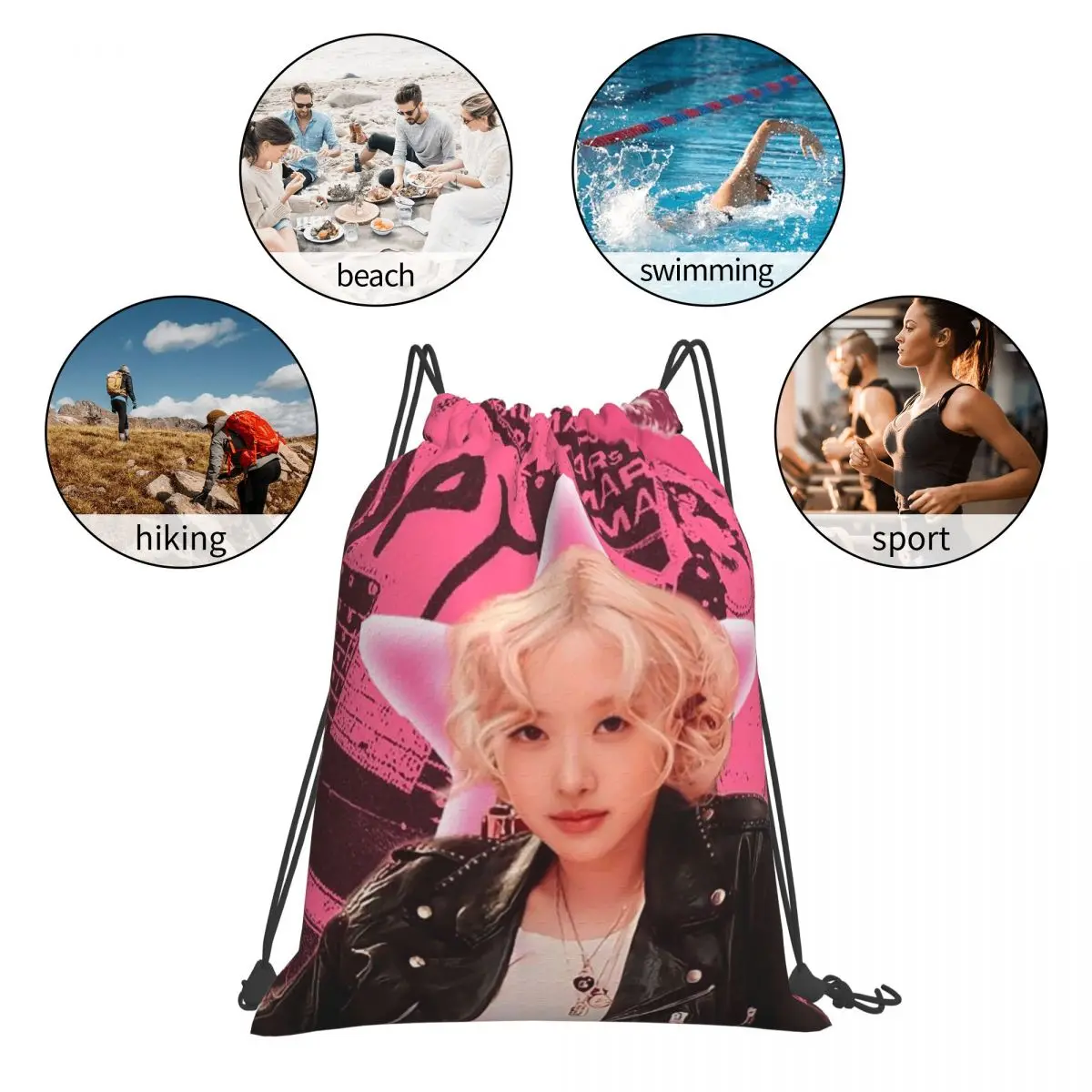 حقائب ظهر APT ROSE Bruno Mars حقائب ظهر عصرية محمولة برباط حقيبة رياضية حقائب كتب للسفر والمدرسة