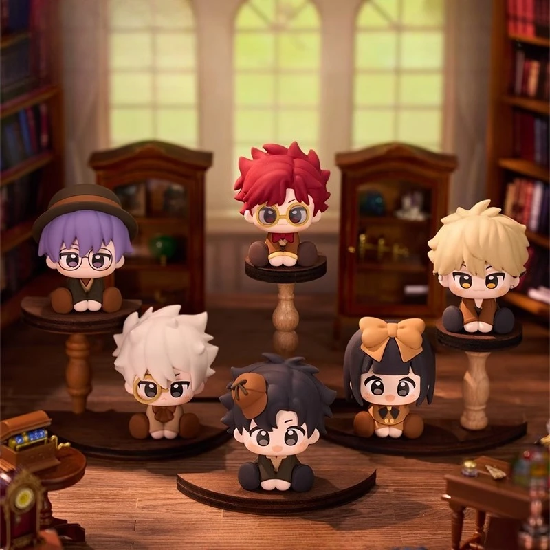 

8cm Anime Game Link Click Yingdu College Series Kawaii Cosplay PVC Sitting Doll Cartoon Mini Random Toy Figures Fans Props Gift