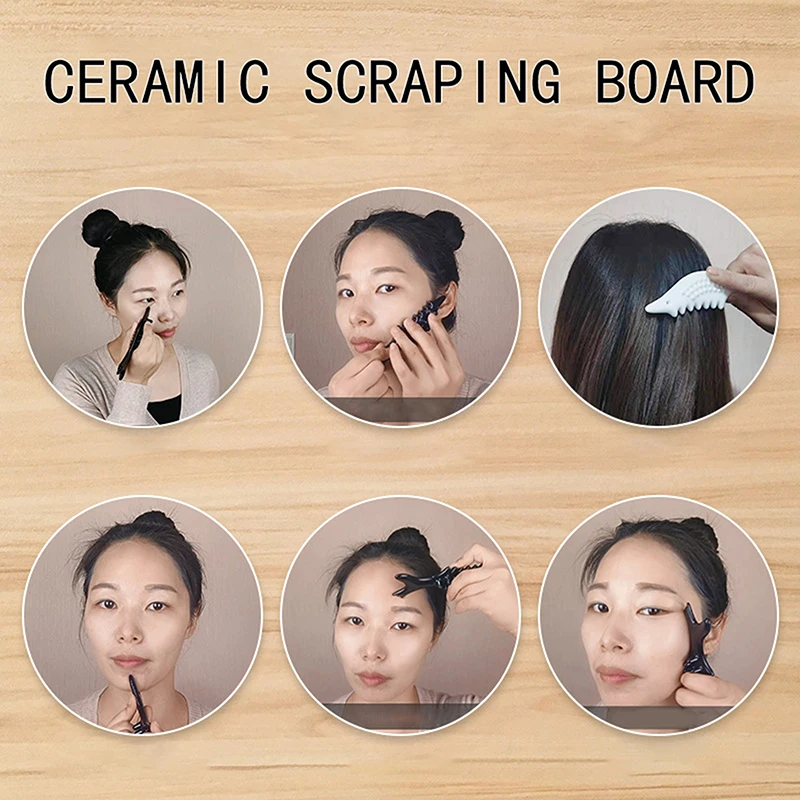 

Керамическая скребковая доска в форме рыбы Гуа Ша для лица, массажный инструмент для тела, облегченный массаж, подтяжка лица, массажер для акупунктурных точек Гуаша