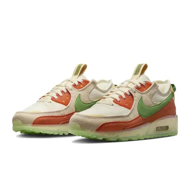 Original Nike Air Max 90 Terrascape Tan Orange Green Men\'s Running Shoes Comfortable Sport Outdoor Sneakers Athletic Footwear