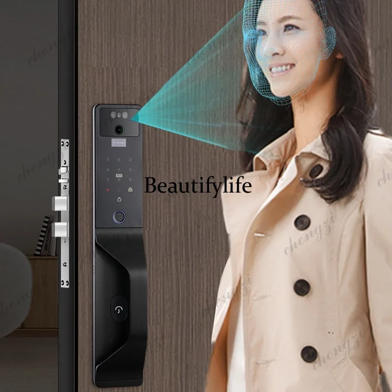 [Dual battery dual camera] Palm vein 3D facial recognition fingerprint password lock Smart door lock