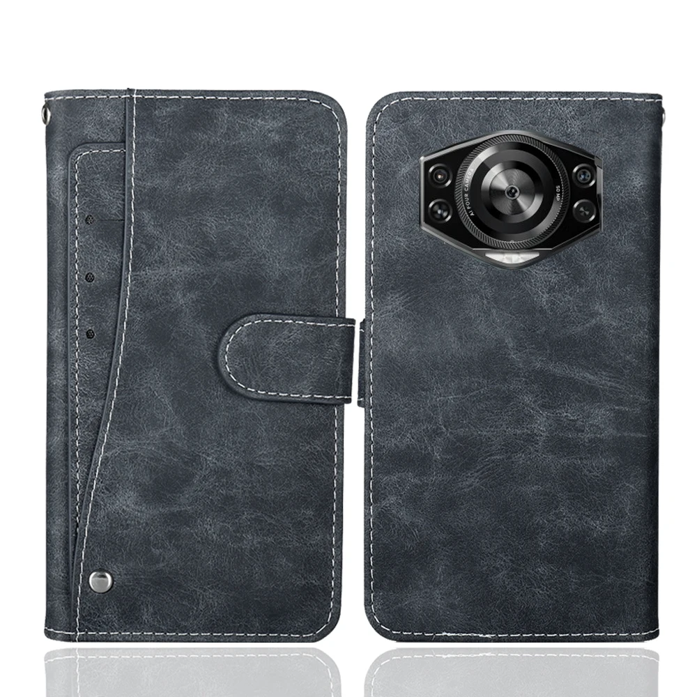 Carteira de couro doogee s cyber case 6.58 "moda luxo protetora personalizar capa cartão de telefone carteira cartão estilo livro