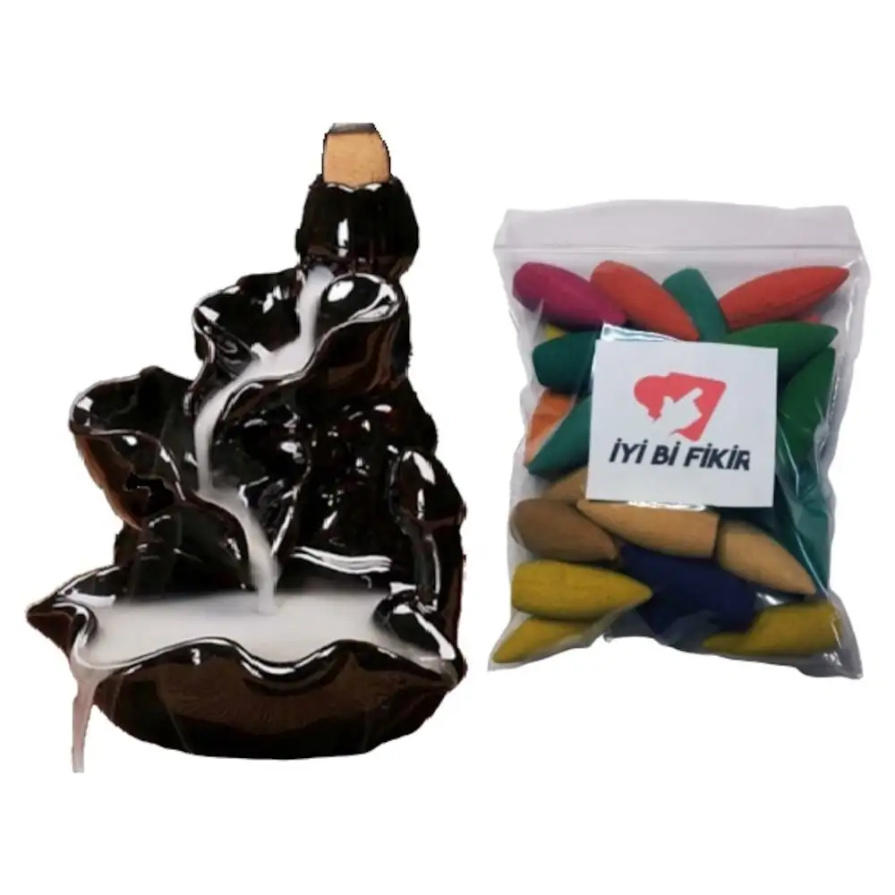 Dekorative Rückfluss Wasserfall Weihrauch Halter + 35 Stück Wasserfall Weihrauch