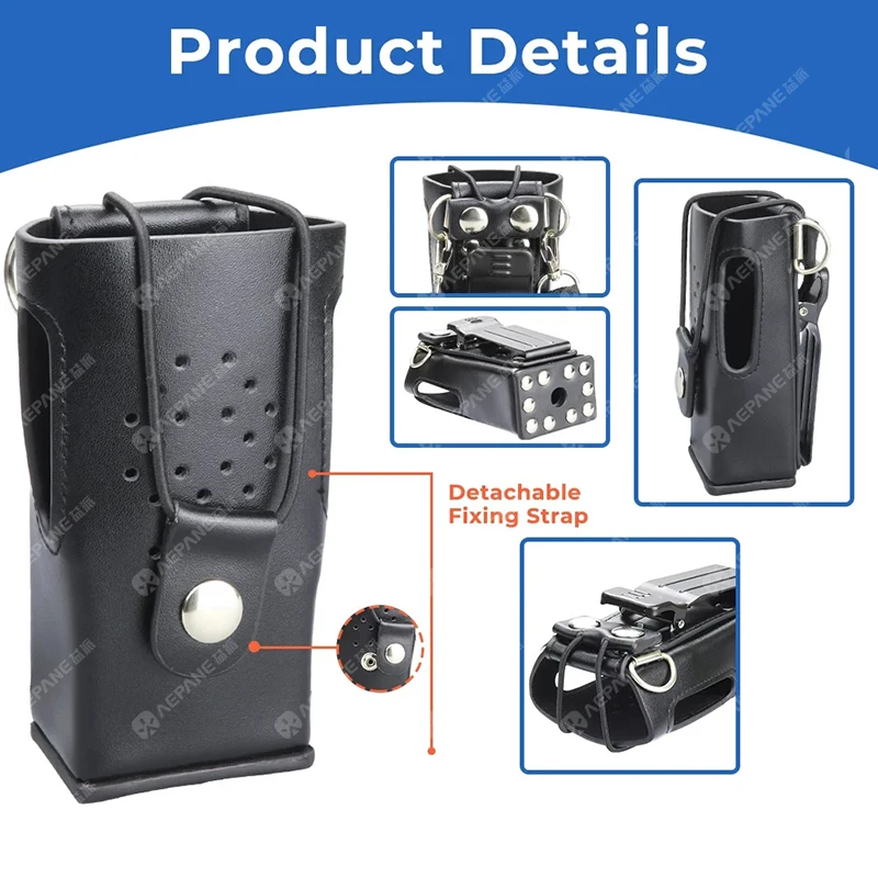 حافظة جلدية واقية لجهاز الاتصال اللاسلكي مع مشبك حزام لراديو كينوود TK-2200 TK-3207 TK-2207 TK-3217 TK-3307 TK-3200 #6