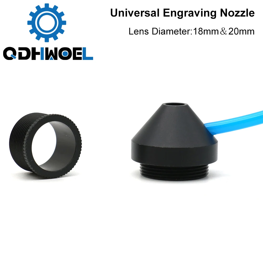 QDHWOEL Air Nozzle Compound Universal Engraving Nozzle for Laser Head at CO2 Laser Cutting Machine