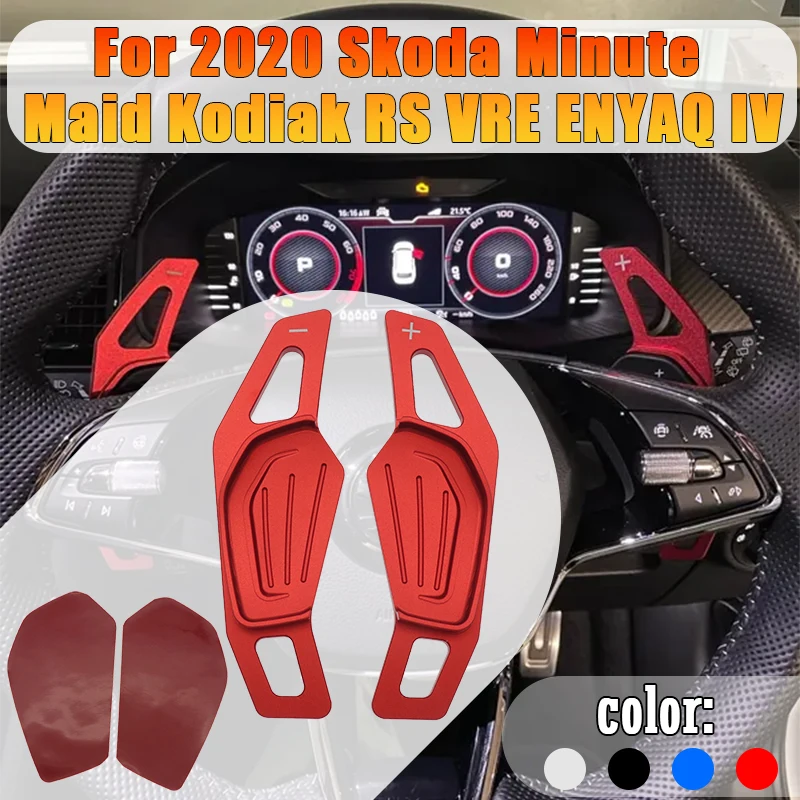 

Car Shift Paddles for Skoda 2020 Octavia A8 MK4 ENYAQ IV RS VRE 2021 Karoq Kodiaq Extension Shifter Gear DSG Stickers