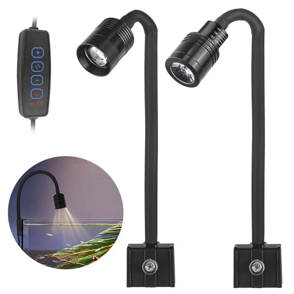 

3 Color Modes Fish Tank Clip Lamp Waterproof 360 Degree Rotation LED Aquarium Plant Light 3W Adjustable