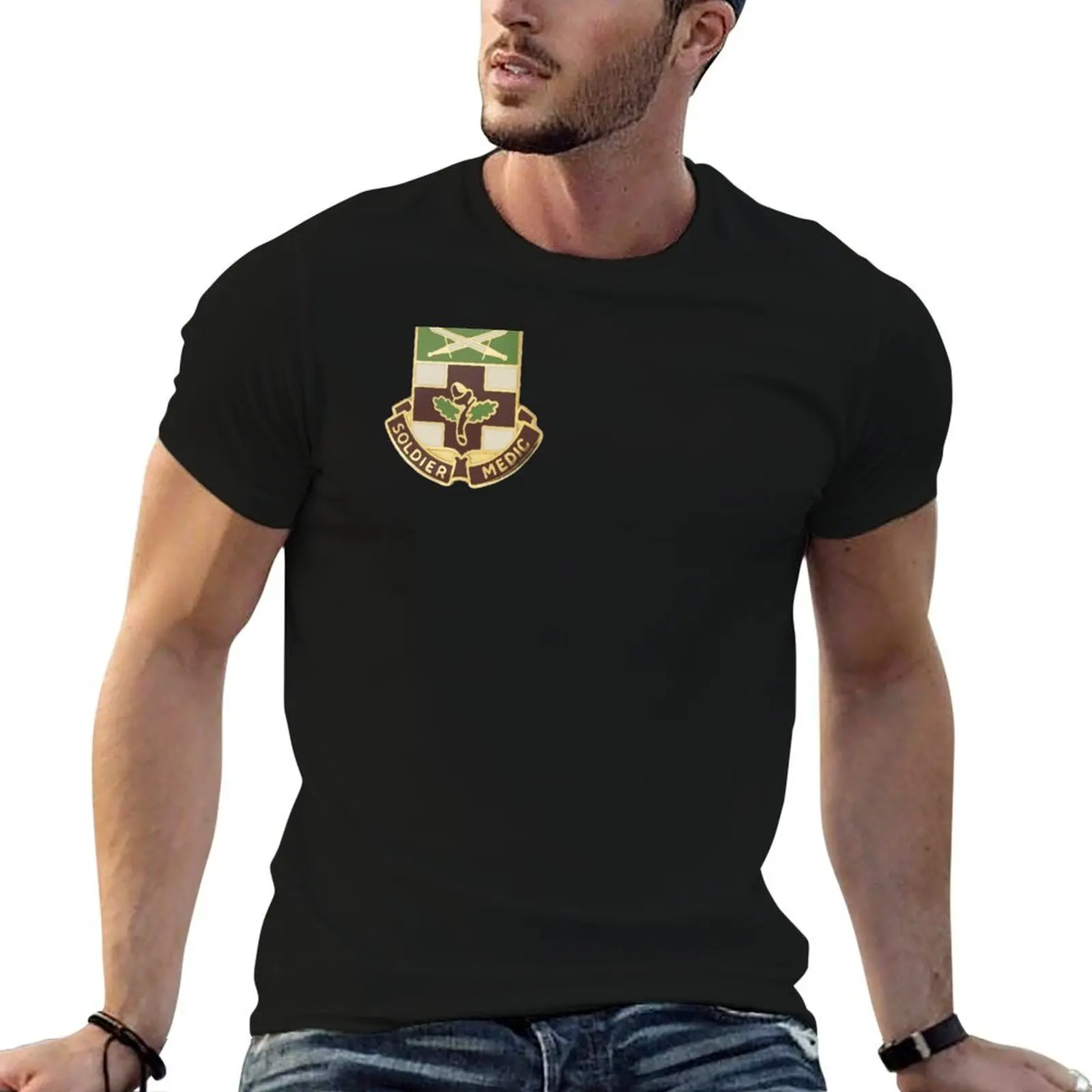 

232nd Medical Battalion Unit Crest T-Shirt cotton t shirts man 100% man t shirt cotton high quality T-Shirt