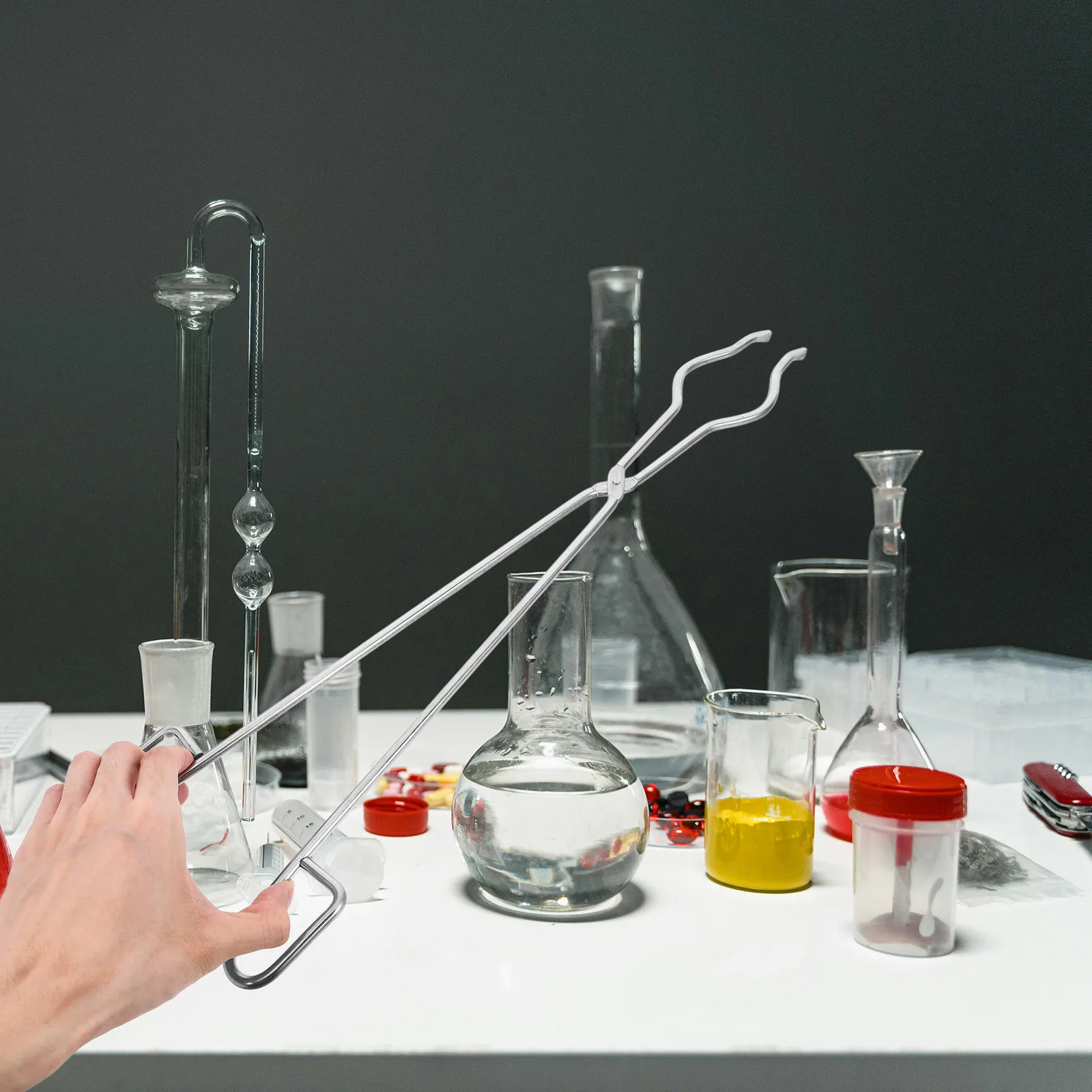 

Stainless Steel Crucible Tongs Anti-Slip Lab Beaker Holder For Chemical Melting Smelting Tools Tube Clamps Pliers Labs