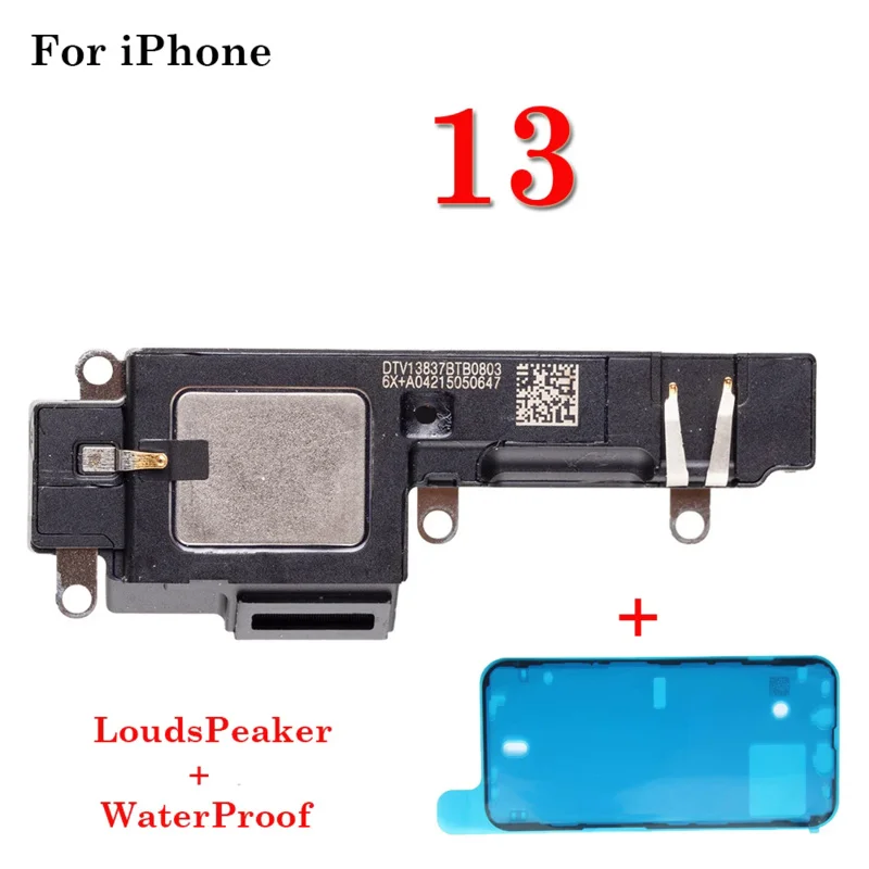 1set Sound Buzzer Ringer For iPhone 13 14 Plus Mini Pro max  Bottom Loud Speaker Flex Cable   Waterproof Sticker Replacement