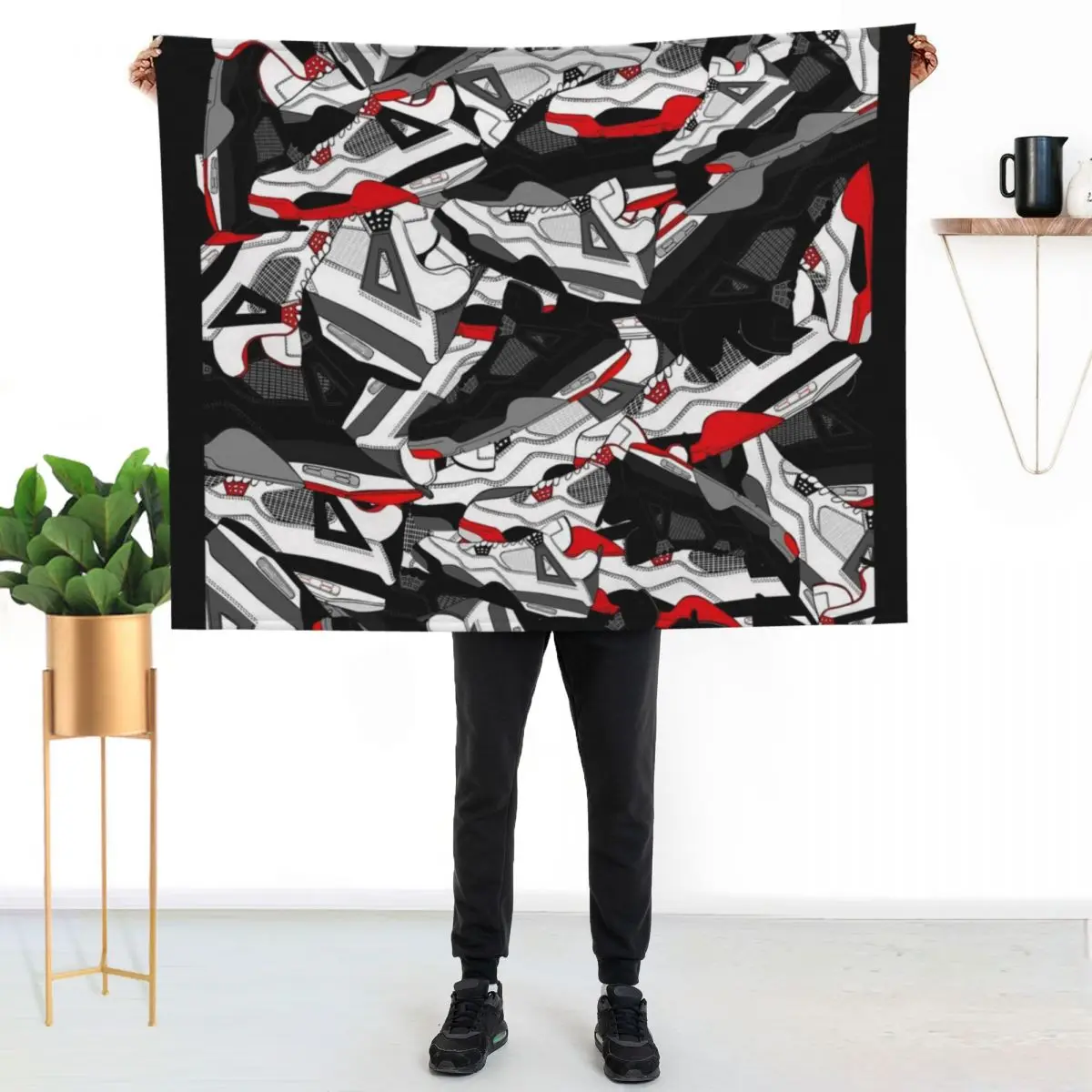 

J4 Artwork Throw Blanket Breathable Lightweight Blanket for Adults Kids