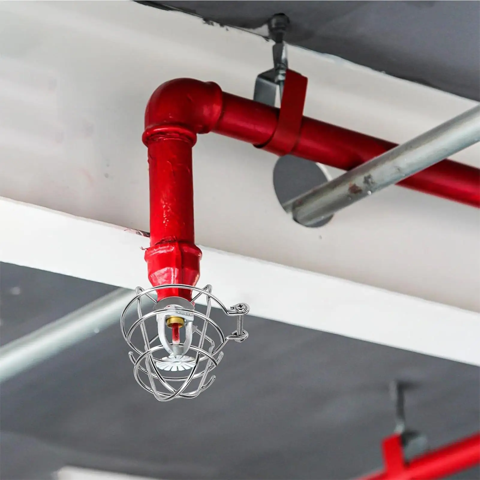 Universal Deep Cage Fire Sprinkler Head Guard Cage Protector Fire Extinguishing System Sprinkler Bracket Protective Shielda