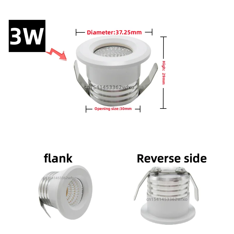 Dimmbare Mini eingebettete Decke LED Down light 3w kleinen Scheinwerfer Cob Down light 110V-220V Familien schrank Licht Wohnzimmer Hotel