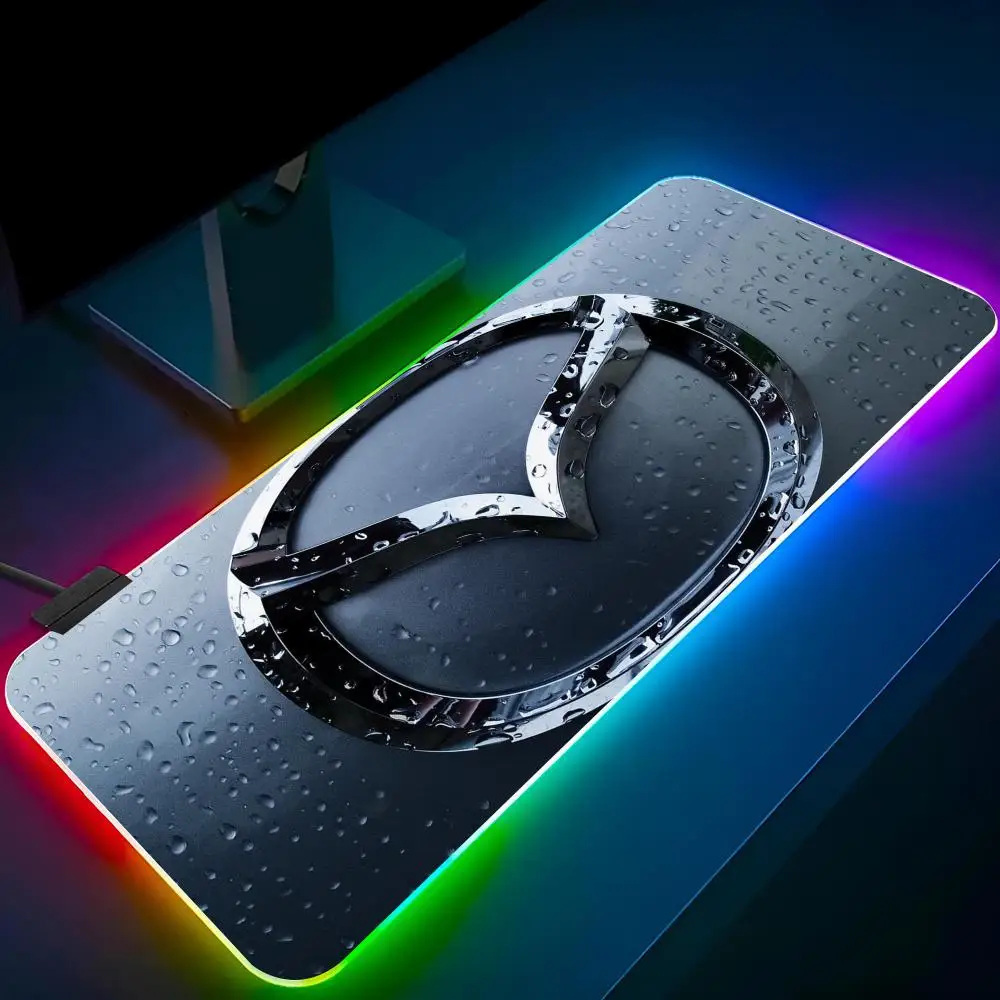 Imagem -05 - M-mazdaes-rgb Led Glowing Mouse Pad Borracha Gaming Mouse Pad Computador Mausepad 900x400 mm