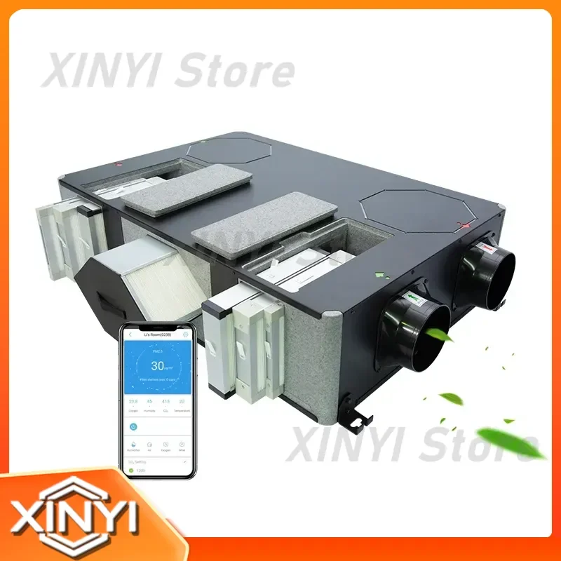 Fresh Air Ventilation System for Cooling and Heating Supply with Summer Bypass Auto Control HRV Ventilation Input Air