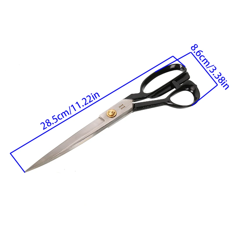 285mm professional tailor scissors, embroidery scissors, stainless steel blades for home fabric tailoring