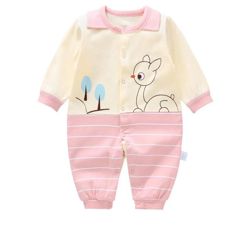 Bé Romper Áo Liền Quần Đùi Bé Trai Quần Áo Cotton Unisex Bé Gái Quần Áo Trẻ Sơ Sinh Tay Dài Sơ Sinh 3M-12M