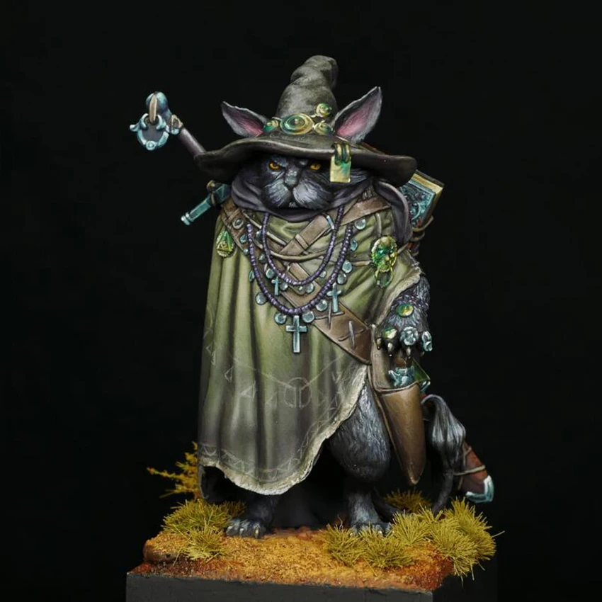 Unassambled-Soporte de fantasía de soldado antiguo, figura de resina, kits de modelos en miniatura, sin pintar, 1/24