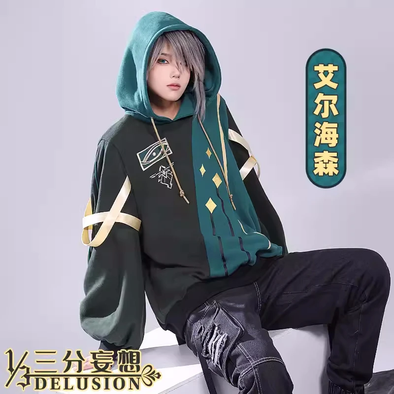 

Game Genshin Impact Rose Alhaitham Kaveh Cosplay Costume Fashion Coat Anime Man Sweater Role Play Clothes Daily Hoodie Stock