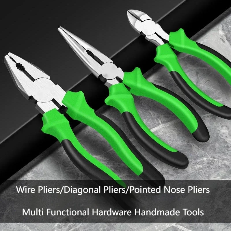 

Universal Wire Cutter Diagonal Pliers Crimping Pliers Needle Nose Pliers Multifunctional Hardware Hand Tools