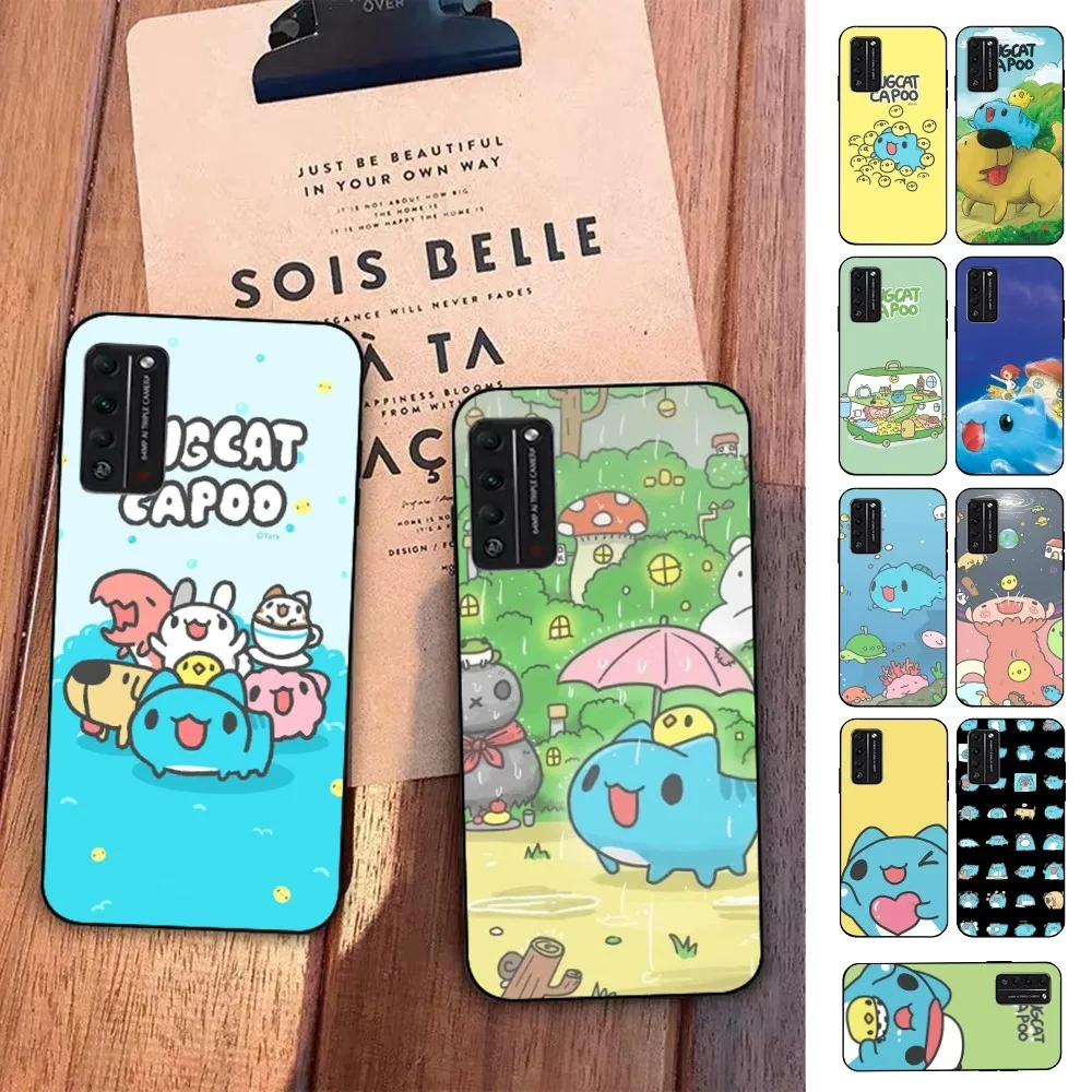 Bugcat Capoo Cartoon Phone Case For Huawei Honor 10 Lite 9 20 7A 9X 30 50 60 70 Pro Plus Soft Silicone Cover