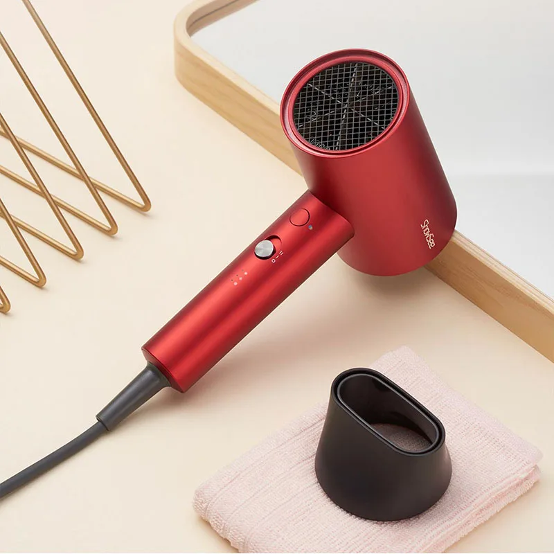 Youpin SHOWSEE 음이온 헤어 드라이어, 음이온 헤어 케어, 전문가용 빠른 건조, 1800W 콜드 앤 핫 헤어 드라이어 디퓨저, A5-R G