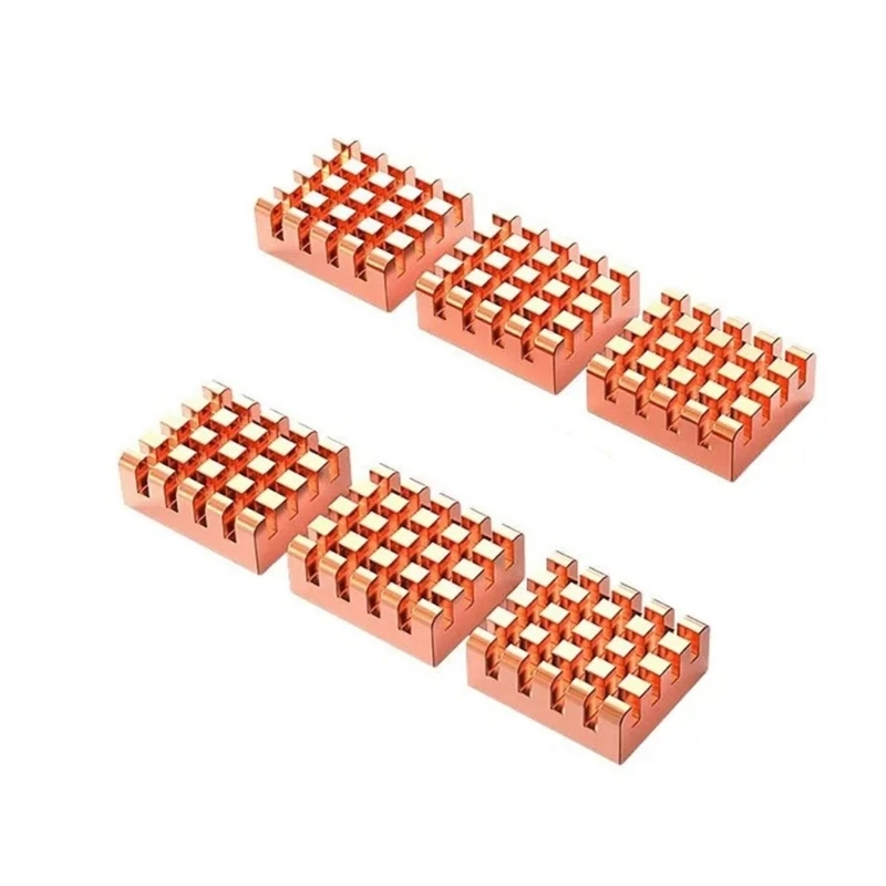 라즈베리 파이용 순수 구리 방열판 12x13x5mm 비디오 메모리 방열판 냉각기