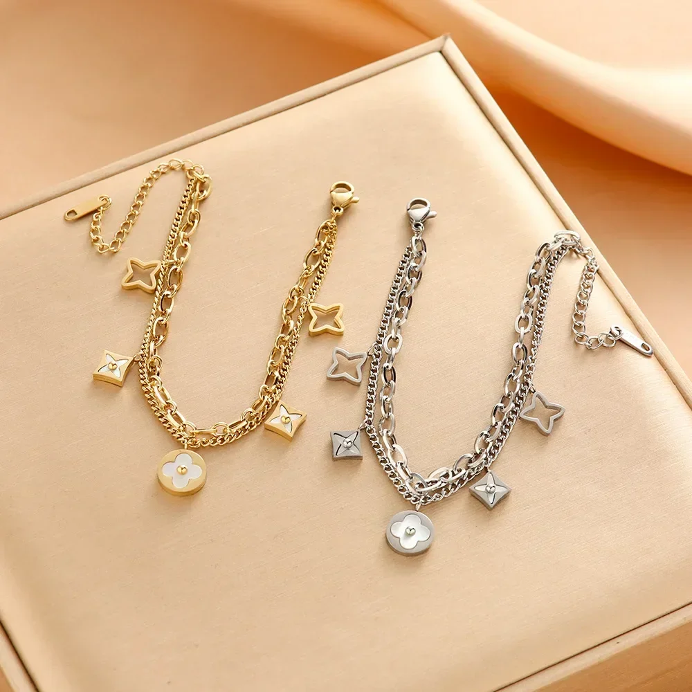 سوار جديد من الفولاذ التيتانيوم للنساء متعدد الاستخدامات على طراز مجوهرات عصرية مخصصة