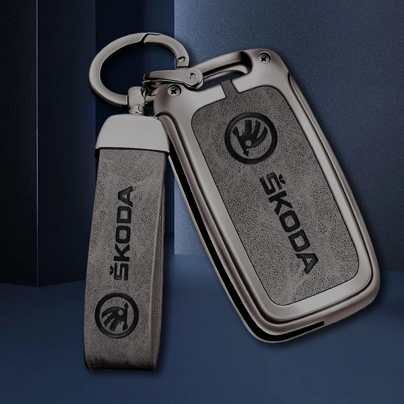 

Car Flip Remote Key Fob Case Cover Protector Shell Bag For Skoda Octavia A5 A7 Fabia Superb Kodiaq Karoq Keychain Accessories