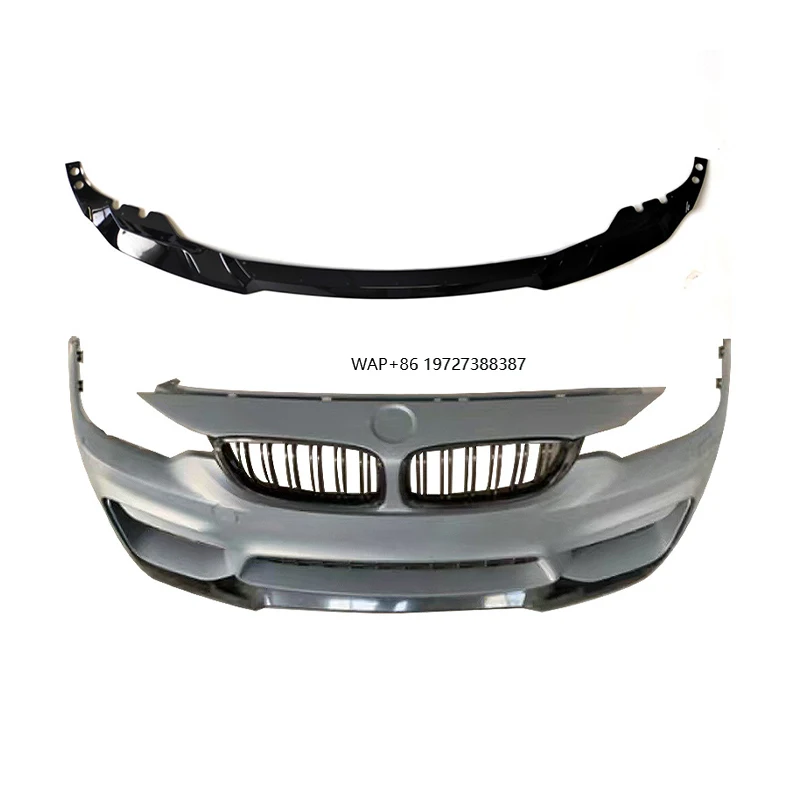 

Own Wear Resistant Gloss Black Anti-Scratch M4 Bodykit CS Style Front Splitter for 4 Series F32 F33 F36 2014-2020