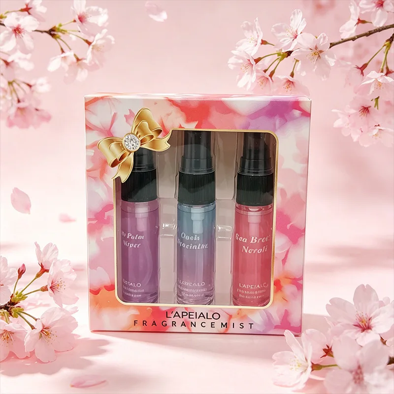 Mini Home Fragrance Mist Gift Box 3Pcs Portable Room Air Freshener Spray For Wardrobe Bedroom Drawer Household Aroma De view 2