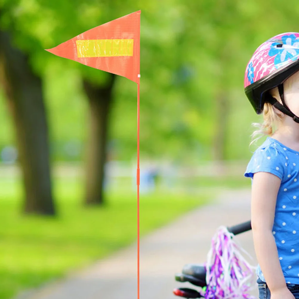 

4pcs Reflective Safety Flag For Bikes High Visibility Bicycle Warning Flag Durable Cycling Safety Accessories For Night Riding