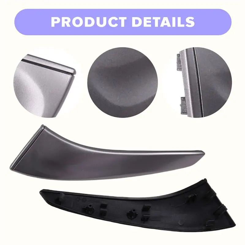 A19Q-1Pair Interior Door Handle Trim Cover 80944-JN00A 80945-JN00A For Nissan Altima 2008-2012 Door Armrest Molding
