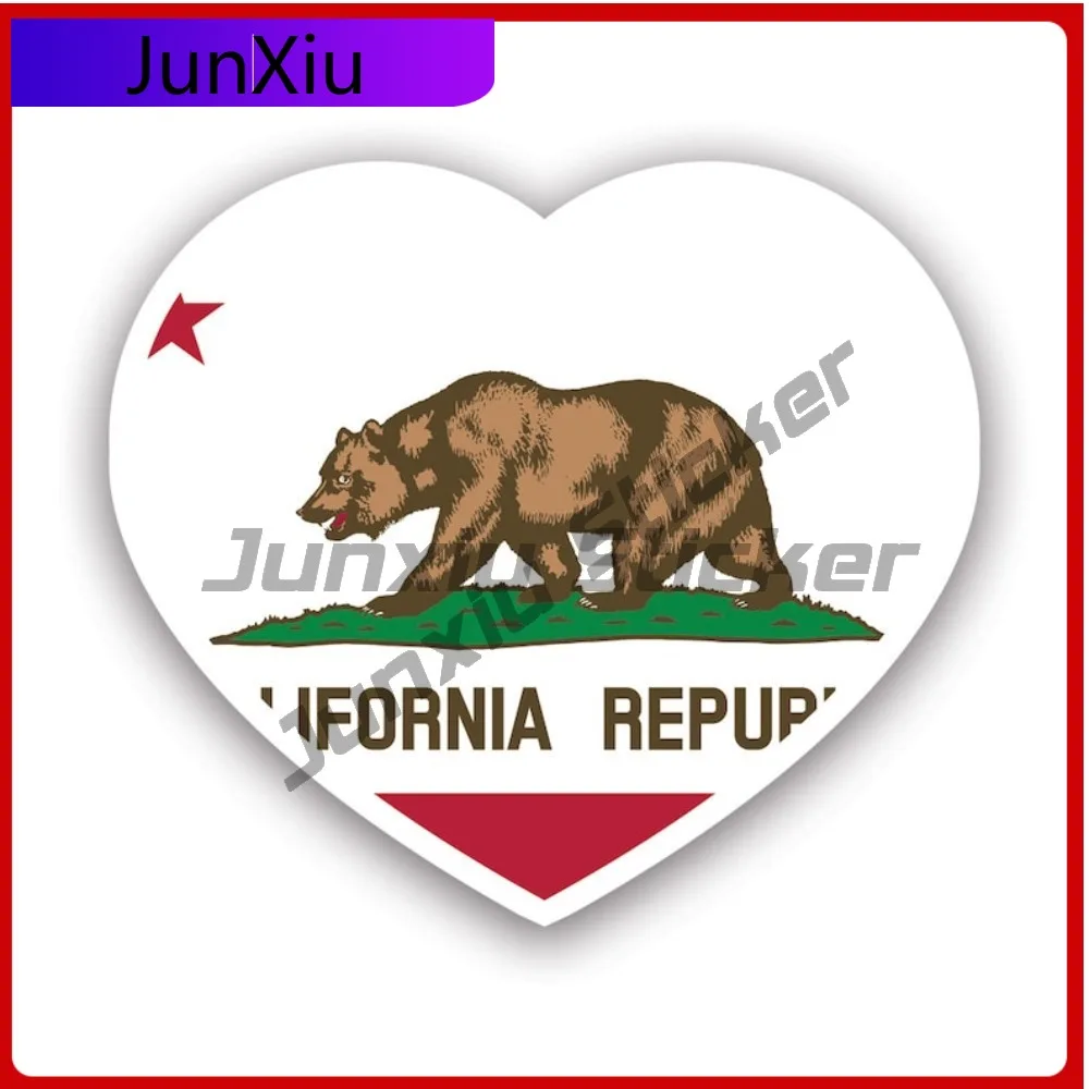 

California Heart Sticker Creative Decals Uv Protected Ca Love Hearts Pride Raised Born Local Native Auto Decor Car Sticker Vinyl
