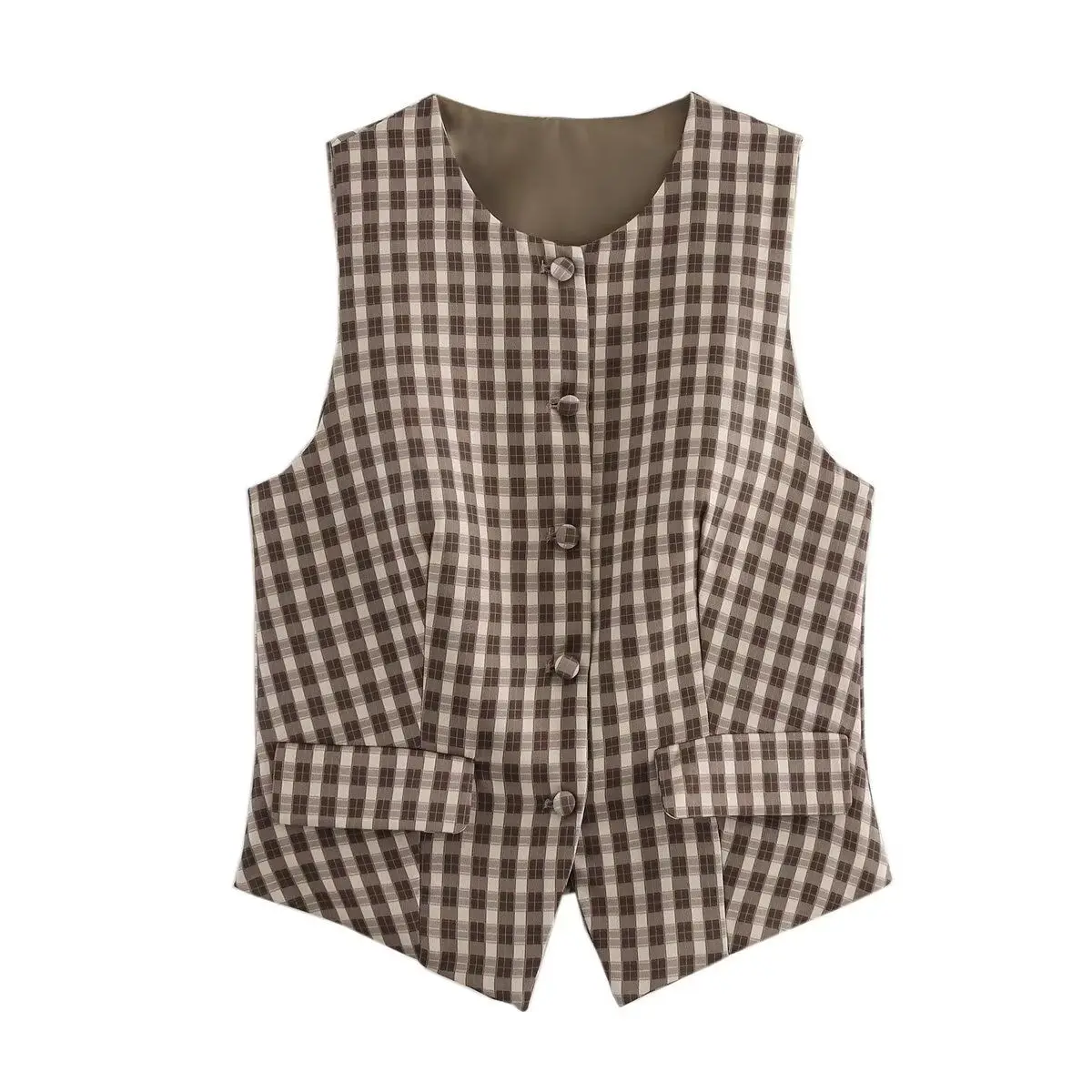 

Vests Waistcoats Thin Womens Vest Fleece Spring Lace-Up Knitted Cropped Streetwear Kawaii Urban Gyaru Ulzzang Minimalist Young